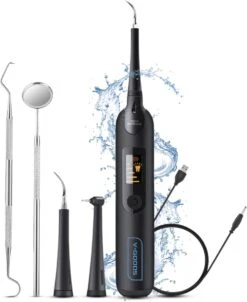 Professionele Tandsteen Verwijderaar - 5 Standen - Inclusief Tandarts Set - Met 3 Opzetstukken - Elektrisch - Tandplak